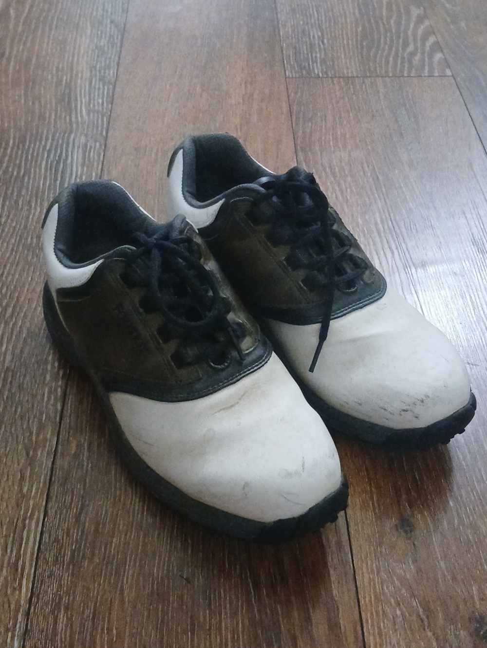 Footjoy Greenjoys Men's Performance Golf Shoes - White and Brown